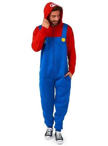 OppoSuits Mario Onesie in rot von OppoSuits