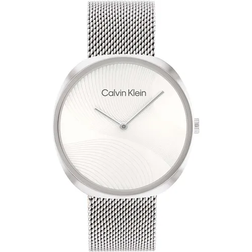 Calvin Klein Quarzuhr SCULPTURAL 25200245 - Damenuhr mit elegantem Edelstahlarmband und Mineralglas, spritzwassergeschützt und ideal für den täglichen Gebrauch.