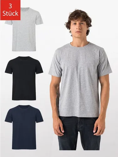 Burnell & Son Herren T-Shirt Set 3er Pack - T-Shirts für Herren aus 100% Baumwolle, ideal als Unterziehshirt und mit Laseretikett für maximalen Komfort.