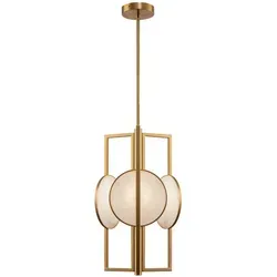 Maytoni Pendelleuchte in Gold - Höhenverstellbar - Elegante Pendelleuchte aus Metall und Stein, 30.5x51x30.5 cm, ideal für stilvolle Innenräume, höhenverstellbar für flexible Lichtgestaltung.