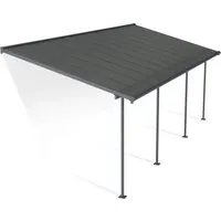 Palram - Canopia Capri Alu Terrassenüberdachung - Robuste 3x7.4m Terrassenüberdachung aus Aluminium und Polycarbonat, wartungsfrei und einfach selbst zu montieren – ideal für ganzjährige Nutzung im Freien.