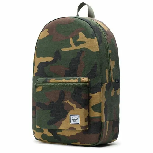 Herschel Daypack Rucksack Woodland Camo - Leichter Rucksack aus Baumwolle im Camouflage-Design, ideal für Alltag und Outdoor-Aktivitäten, mit einem Volumen von 24,5 L.
