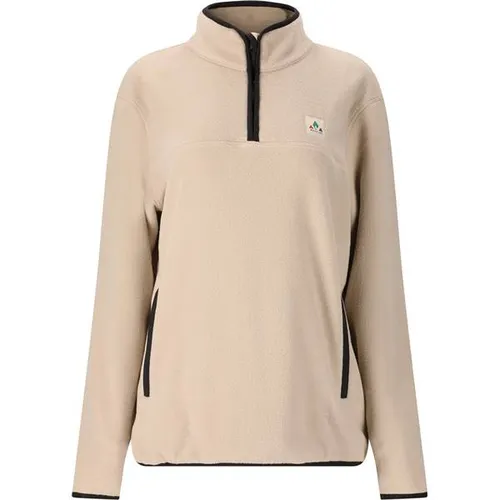 Whistler Damen Fernan Half Zip Pullover XXL - Beige - Bequemer Fleecepullover mit Half-Zip, perfekt für kühle Tage beim Wandern oder im Alltag, bietet optimale Wärme und Komfort.