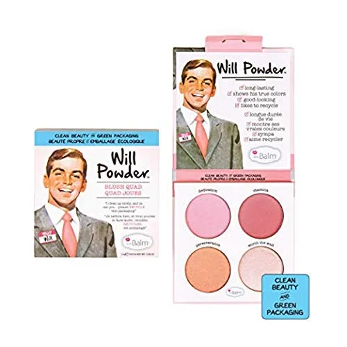 TheBalm Will Powder Blush Palette 10g – Vielfältige Farbtöne für strahlende Wangen