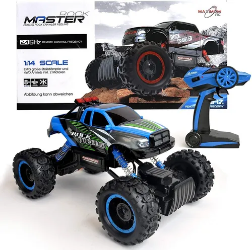 FunTomia RC Monstertruck - XL 4WD Ferngesteuertes Auto für Kinder ab 5 Jahren - RC-Modelle: 2,4 GHz Funkfernsteuerung ermöglicht gleichzeitiges Spielen mehrerer Autos. XXL Monstertruck mit 33 cm für drinnen und draußen, 20 Minuten Fahrspaß mit schnellem USB-Laden!