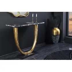 riess-ambiente Konsolentisch OMEGA 80cm schwarz/gold