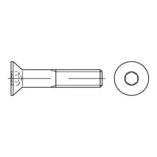 DIN 7991/ISO 10642 Senkschraube A4 Edelstahl M6 x 35 - Hochwertige Maschinenschraube mit Innensechskant, ideal für langlebige Verbindungen in verschiedenen Anwendungen, Länge 35 mm.