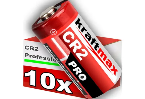 kraftmax 10er Pack CR2 Lithium Hochleistungs- Batterie, CR2 (3,0 V V, 1 St), Hohe Energiedichte, lange Haltbarkeit