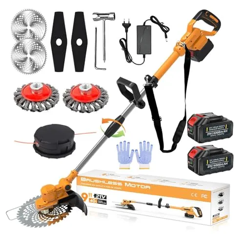 Akku Rasentrimmer 4 in 1 mit Unkrautbürste 21V