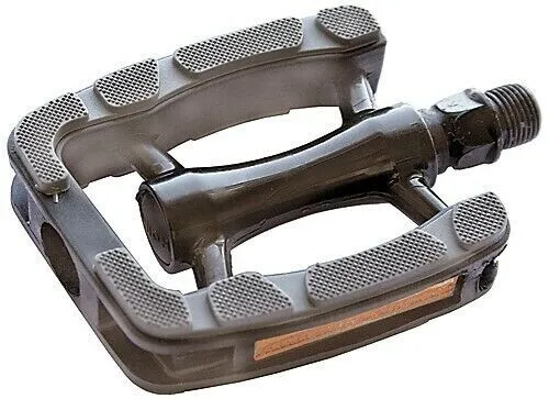 Union Plattform Pedal SP823 Aluminium/Kunststoff Gummi-Fußauflage schwarz NEU