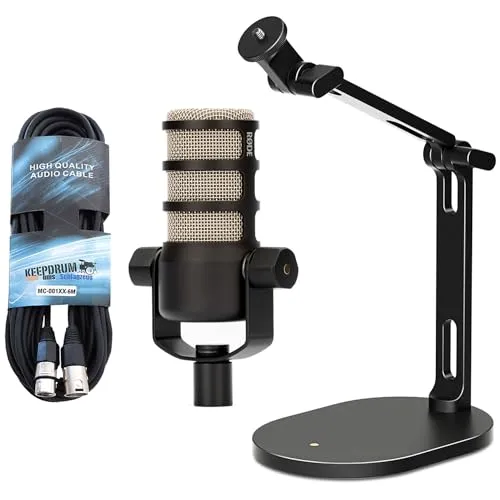 RØDE Podmic XLR-Mikrofon Set mit DS-2 Stativ und Kabel
