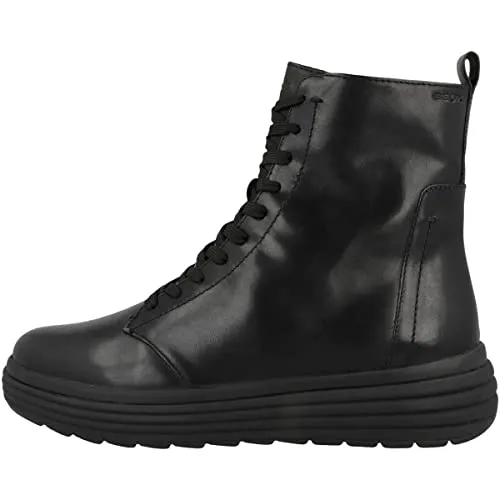 Geox Damen D Phaolae A Stiefeletten, Schwarz, 36 EU - Wanderschuhe mit patentiertem Geox-System für atmungsaktive Sohlen, optimale Stoßdämpfung und herausnehmbare Innensohle für höchsten Tragekomfort.