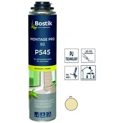 Bostik Montage Pro B2 P545 1K PU-Polyurethan Schaum 750ml NBS Dose gelb