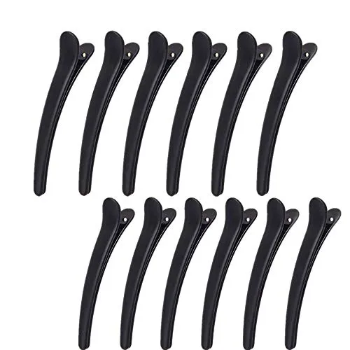 VOARGE 12 Stück Haarklammern Friseurbedarf Abteilklammern Friseur Haarspangen Damen Haarclips Hair-Clips Combi aus Kunststoff 12cm