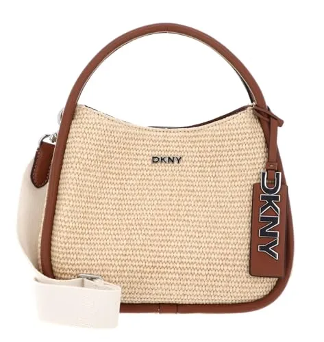 DKNY Handtasche Umhängetasche Capri Hobo Bag Natural/Saddle beige