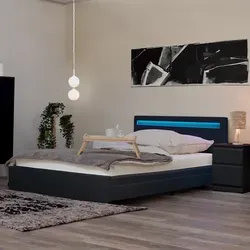 HOME DELUXE Bett NUBE mit LED und Schubladen