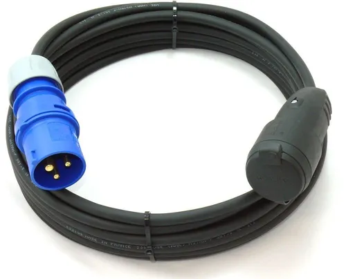 maxgo® CEE Stecker auf Schuko Adapterkabel Caravan H07RN-F 3G1,5 3x1,5 25m Elektro-Kabel, (2500 cm), 3x1.5mm²