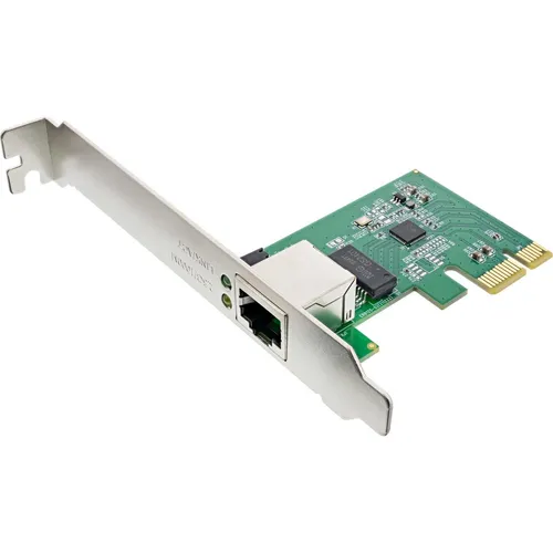 InLine Gigabit Netzwerkkarte 2.5GBit/s - Netzwerkkarte mit 1x RJ45 Anschluss, PCIe x1, ideal für High-Speed-Verbindungen und inkl. low profile Slotblech für kompakte PCs.