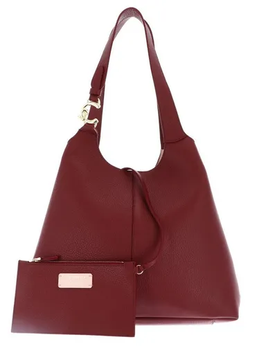 Coccinelle C-Easy Beuteltasche - Damen | Dunkelrot - Stylische Beuteltasche aus genarbtem Leder, ideal für den täglichen Gebrauch. Praktisch und elegant, perfekt für jeden Anlass.
