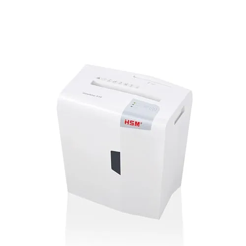 HSM shredstar S10 Aktenvernichter I Streifenschnitt 6,0mm I Sicherheitsstufe P-2 I Leiser Home Office Schredder für Papier, CDs, DVDs, Kreditkarten I 18l Auffangbehälter I Papierschredder 10 Blatt