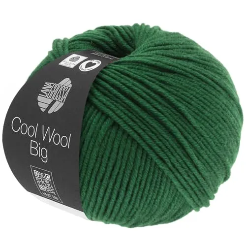 LANA GROSSA Cool Wool Big | Extrafeine Merinowolle waschmaschinenfest und filzfrei | Handstrickgarn aus 100% Schurwolle (Merino) | 50g Wolle zum Stricken & Häkeln | 120m Garn FB 949