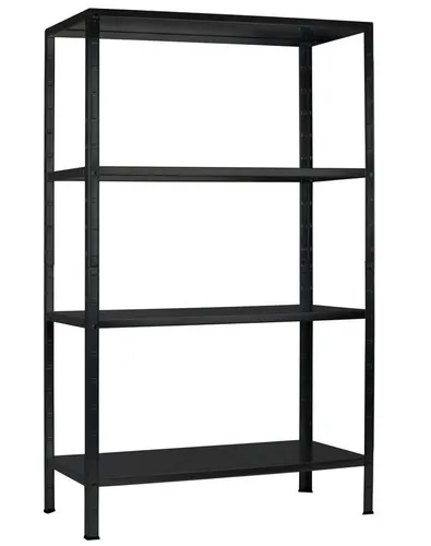 SCHULTE Regalwelt Steckregal mit 4 PowerMAX Fachböden - Lagerregal mit 65 kg Tragkraft pro Ebene, ideal für Werkstatt, Garage oder Keller. Made in Germany, schnelles und werkzeugloses Stecksystem für einfachen Aufbau.