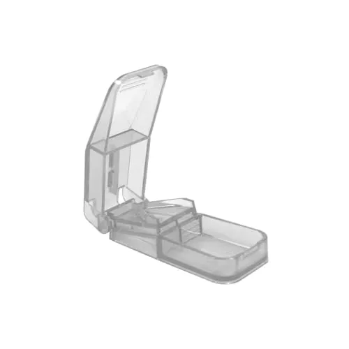 Tablettenteiler, transparent, milchig, Med-Comfort: Tablettenteiler mit Klinge aus Edelstahl zum einfachen Teilen von Tabletten kaufen.
