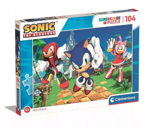 Puzzle 104 elementy. Supercolor. Sonic Clementoni 8005125272563