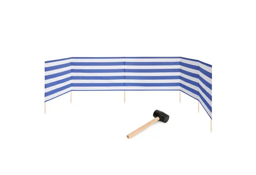 Garronda Windschutz Strand Sichtschutz 6m lang - Zelt-Windschutz, windundurchlässig und ideal für den Strand, inklusive Gummihammer für einfache Montage.