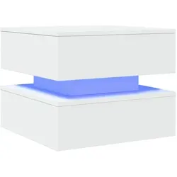 vidaXL Couchtisch mit RGB-LED-Leuchten - Beistelltisch für Wohnzimmer mit modernem Design und anpassbaren RGB-LED-Leuchten, ideal für eine stimmungsvolle Atmosphäre.