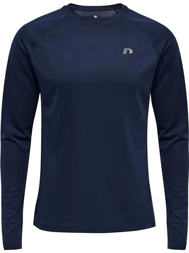 Newline Men's CORE Running T-Shirt L/S - Schwarze IRIS, S - T-Shirt für Herren, bietet hervorragende Atmungsaktivität und Feuchtigkeitsmanagement für maximalen Komfort beim Laufen.