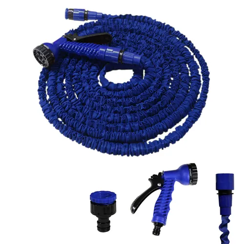 Flexibler Gartenschlauch dehnbarer Flexischlauch 22,5m Wasserschlauch blau 1x