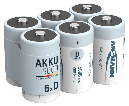 ANSMANN Akku D 5000 mAh NiMH 1,2 V (6 Stück) von Ansmann