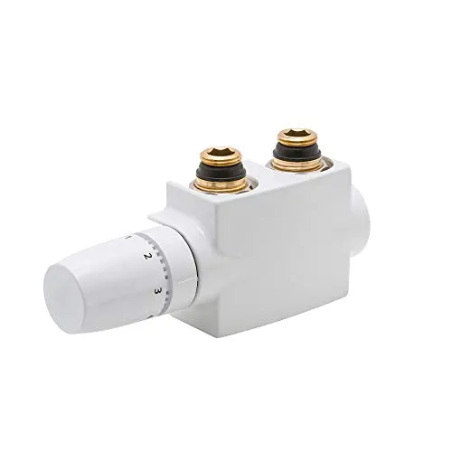 Schulte EP3765004 Mittenachlussgarnitur mit Blende Thermostat-Set, Weiß