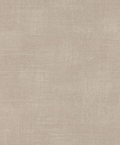 Rasch Tapete 285314 - Einfarbige Tapete aus Papier mit Leinenoptik in Braun - 10,05m x 0,53m (LxB)