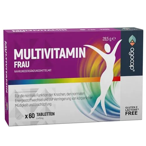 Vitamine für Frauen – Multivitamin-Komplex mit Mineralstoffen für Energie & Konzentration – 60 Tabletten