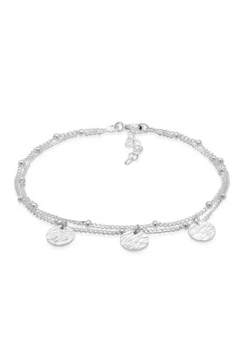 Elli Armband Kugelkette Plättchen 925 Sterling Silber (kein Set, 1-tlg), Plättchen