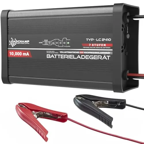 Loadchamp automatisches 24V / 10A Batterie Ladegerät AGM Gel Calcium LKW Solar