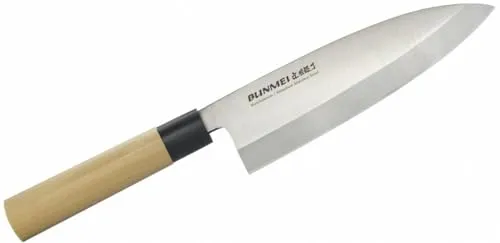 GLOBAL Kochmesser Bunmei 1801/195 Deba 19,5 cm - Professionelles Kochmesser für Fisch und Geflügel, Klinge aus Cromova 18 Stahl für herausragende Stabilität und präzises Arbeiten. Ideal für Köche, die Präzision und Langlebigkeit schätzen.
