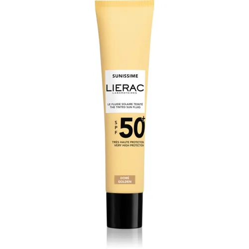 Lierac Sunissime Getöntes Fluid SPF50+ 40 ml - Hautpflege mit sehr hohem Sonnenschutz, schützt vor blauem Licht und Infrarotstrahlen. Perfekt für einen ebenmäßigen Teint mit natürlicher Deckkraft und einem Hauch von Urlaubsduft.