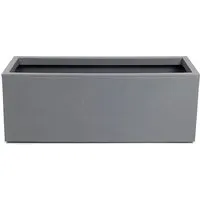 Ambia Garden Blumenkasten, Grau, 80x30x30 cm - Garten-Zubehör, frostsicher, wetterbeständig und UV-beständig – ideal für langlebige Pflanzenarrangements im Außenbereich.