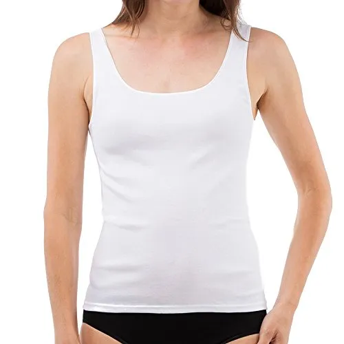 Schöller Damen Achselhemd 3er Pack - Größe 40 - Weiß - Unterhemden & BH-Hemden für Damen, atmungsaktive Baumwolle für höchsten Tragekomfort und perfekten Sitz.