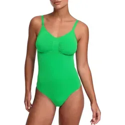 cfab (creamy fabrics) Miederbody Bodysuit Sculpting Shapewear mit Slip-Poison Green-XL (1-tlg) Figurformend grün XL