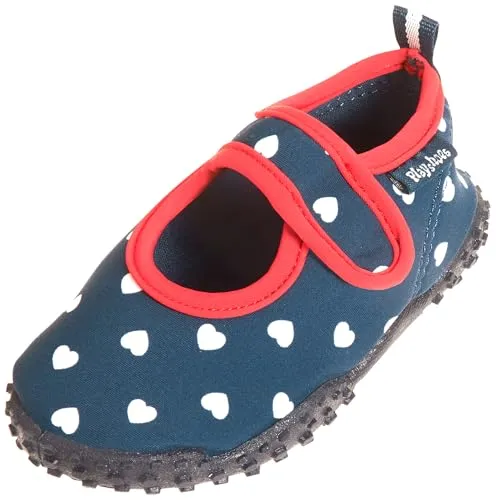 Playshoes Unisex Kinder Aquaschuhe Aqua-Schuhe Herzchen, Marine Herzchen, 30/31 EU