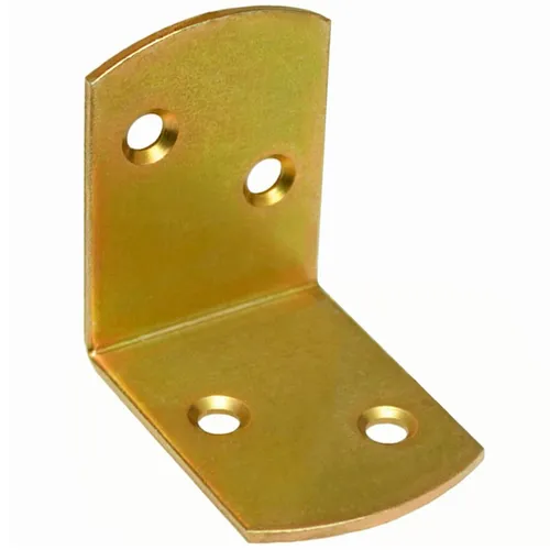 Flechtzaunhalter-Winkel 40x40x30x1,8 mm Winkelverbinder Stuhlwinkel Gelb 10 x