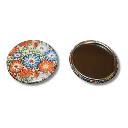 Oppelner Volksspiegel mit beigen Blumen