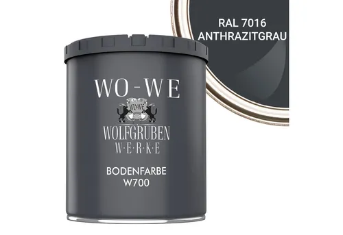 WO-WE W700 Bodenversiegelung - Seidenglänzende Betonfarbe für strapazierfähige Böden - Bodenbeschichtung auf Acrylatbasis, wasserbasiert und geruchsarm. Ideal für Innen- und Außenbereiche, leicht zu reinigen und abriebfest, perfekt für Beton, Metall und Holz.