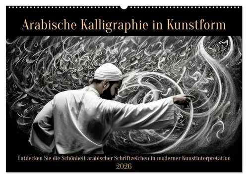 Peter Rübsamen | Arabische Kalligraphie Kunstkalender 2026 - Entdecken Sie die Schönheit arabischer Kalligraphie mit diesem kunstvollen Wandkalender. 14 Seiten voller Inspiration, ideal für Kunstliebhaber und spirituelle Entdecker.