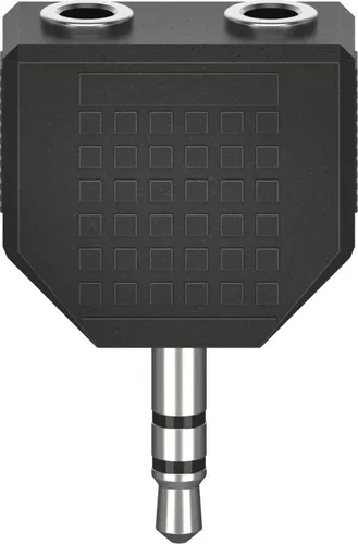 Hama 00305036, Schwarz, 3.5mm, 2 x 3.5mm, Männlich, Weiblich