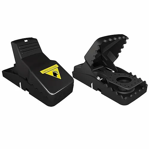 Mausefalle 2er Set Profi Mäusefalle Schlagfalle Rattenfalle, Wiederverwendbar Mouse Trap Profi in Haus und Garten 11 x 5 x 5,5 cm